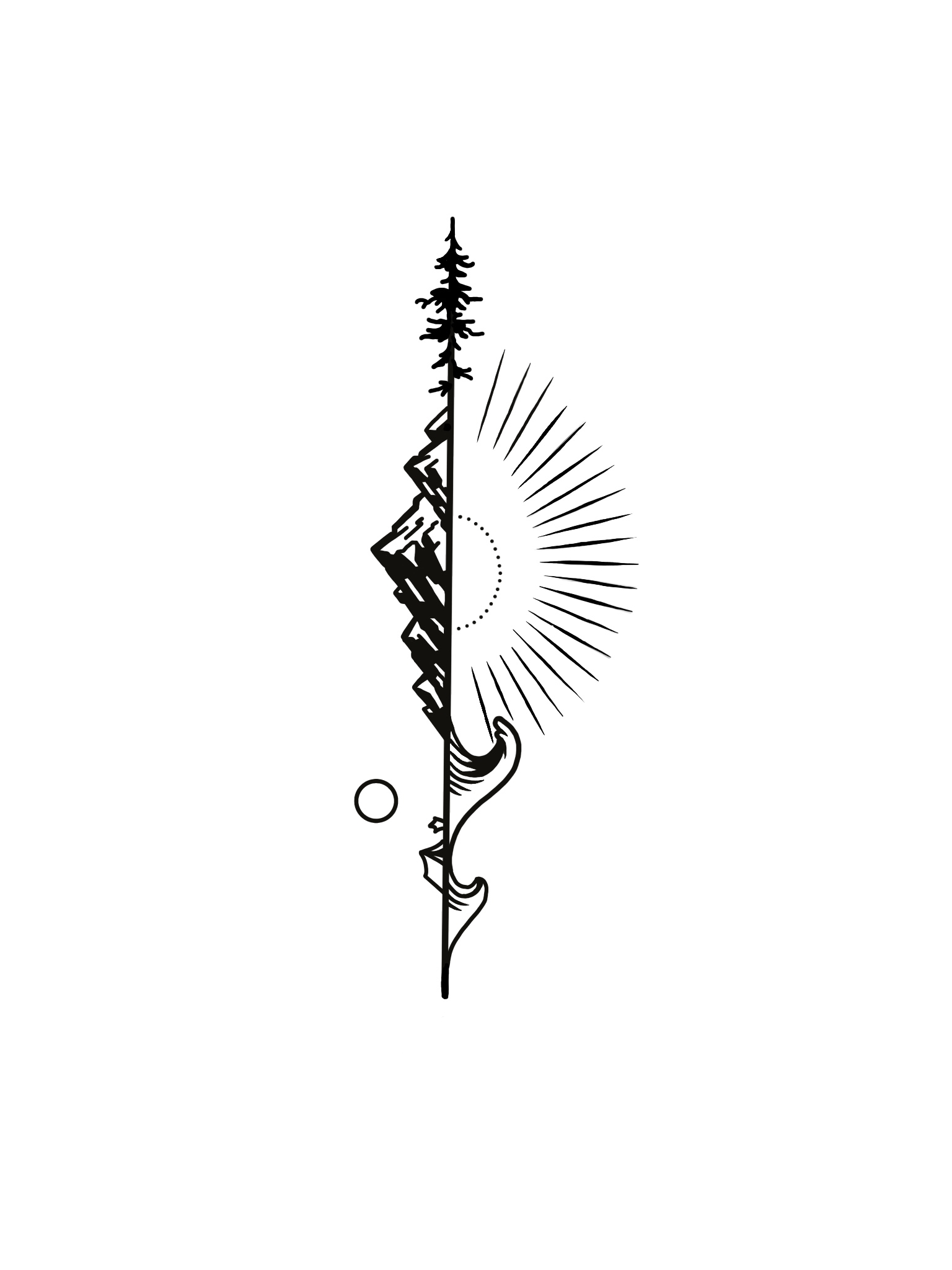 Dessins style tatouage nature